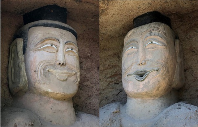 Bức tượng Phật trong hang đá mỉm cười gây xôn xao